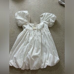 Free People White Puff Sleeve Dress